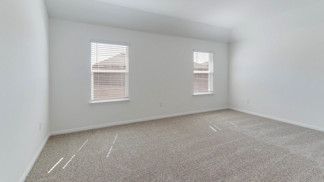 view of carpeted spare room