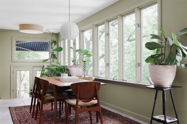 sunroom with a healthy amount of sunlight