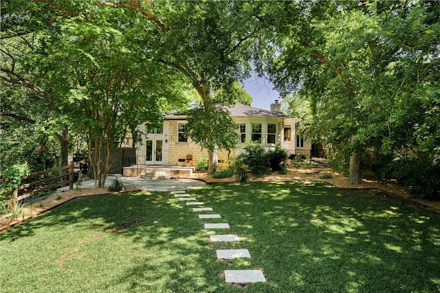 view of yard with a patio area