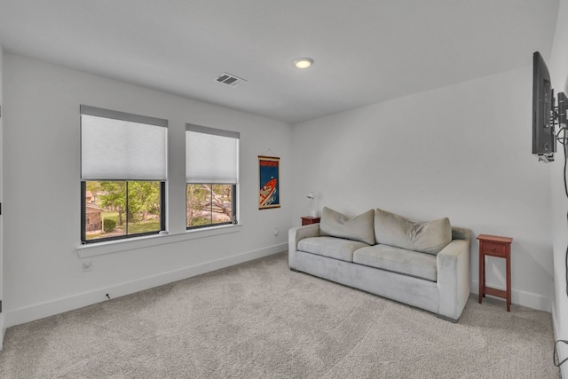 view of carpeted living room