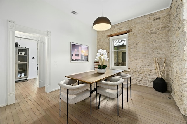 dining room featuring light hardwood / wood-style flooring