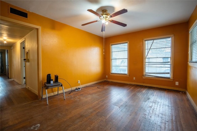 1816 Davis St, Taylor, TX 76574 - empty room with hardwood / wood-style floors and ceiling fan