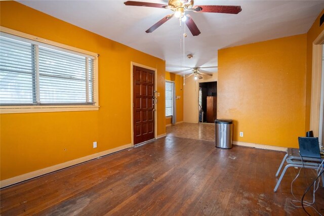 1816 Davis St, Taylor, TX 76574 - spare room with ceiling fan and wood-type flooring