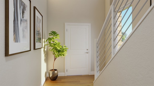 entryway featuring light hardwood / wood-style floors