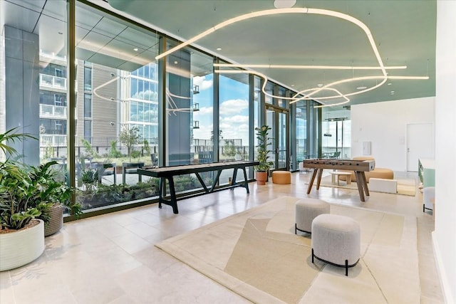 44 E Ave Unit 1709, Austin, TX 78701 - common area with floor to ceiling windows
