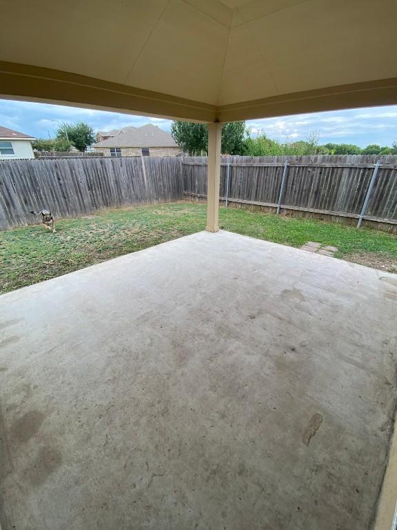 view of patio / terrace featuring a fenced backyard