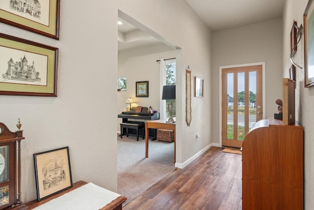 103 Hans Bell Dr, Blanco, TX 78606 - foyer with hardwood / wood-style floors and a water view
