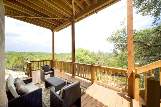 4309 Vista Verde Dr, Austin, TX 78732 - wooden deck featuring an outdoor living space