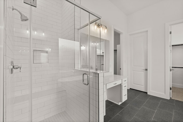 204 Camille St, Leander, TX 78641 - bathroom featuring a stall shower and tile patterned flooring