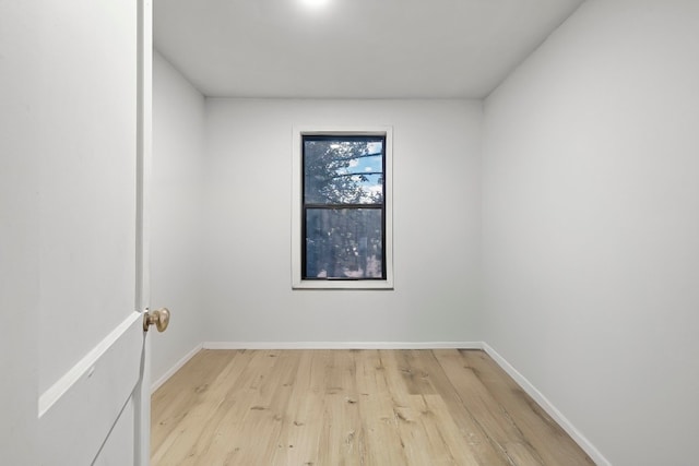 empty room featuring light wood-type flooring