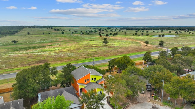 bird's eye view with a rural view