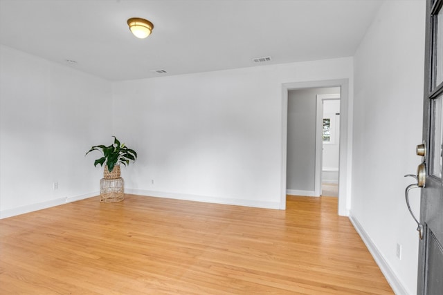 empty room featuring light hardwood / wood-style flooring