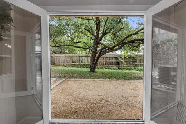 view of doorway to outside