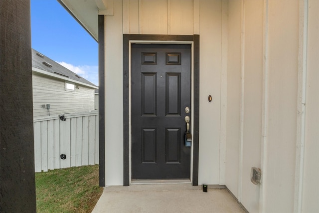 view of doorway to property