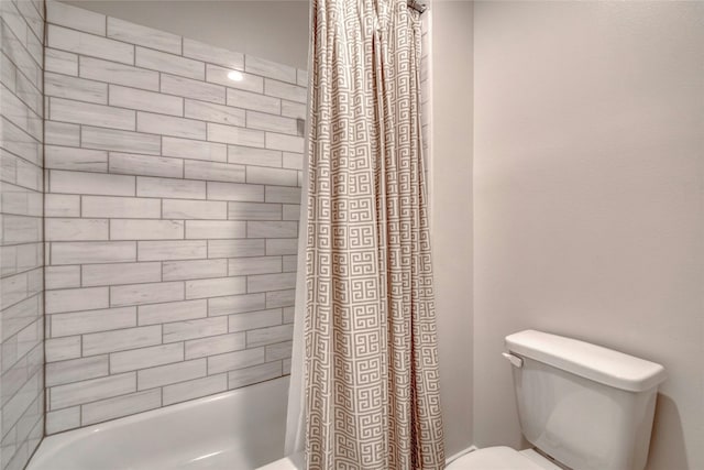 4209 Elevator Dr, Austin, TX 78731 - bathroom with toilet and shower / bathtub combination with curtain
