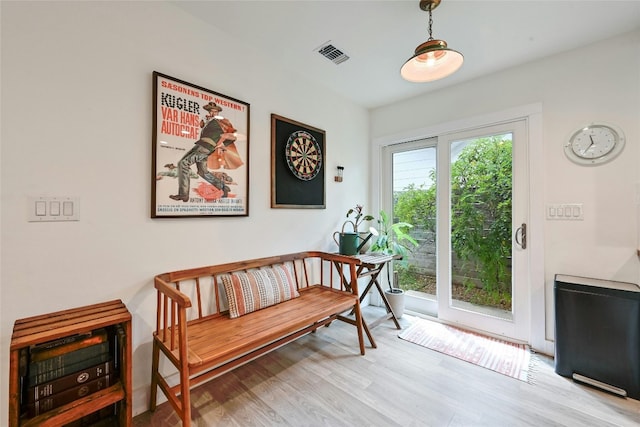 interior space featuring light wood-type flooring