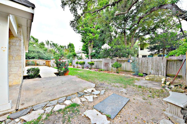 view of yard featuring a patio area