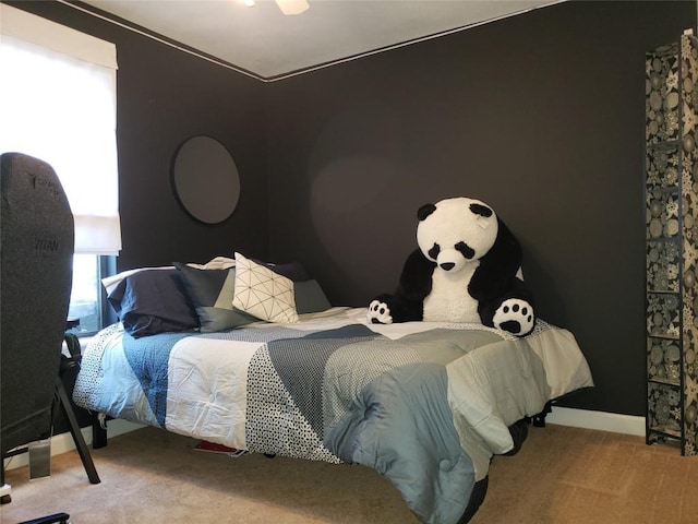 bedroom featuring carpet flooring