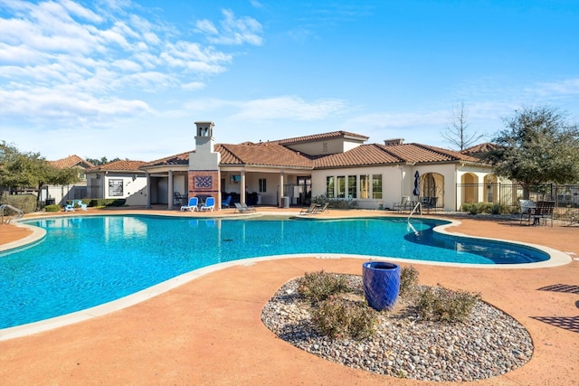 view of pool with a patio