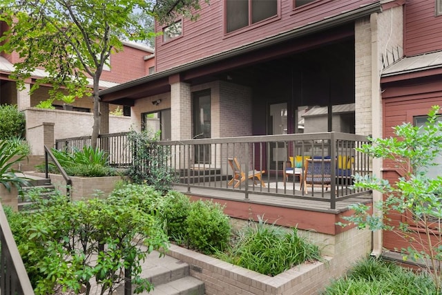 exterior space with a porch