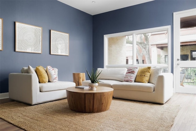 living room featuring wood finished floors