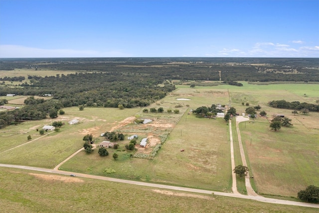 bird's eye view featuring a rural view