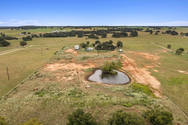 aerial view with a rural view