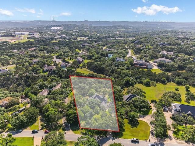 3503 Misty Creek Dr, Austin, TX 78735 - aerial view of property and surrounding area with property parcel outlined
