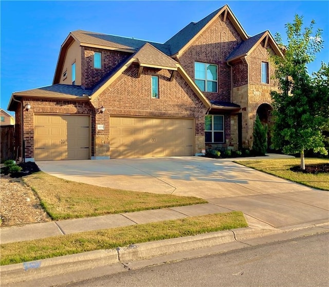 craftsman-style home with a garage