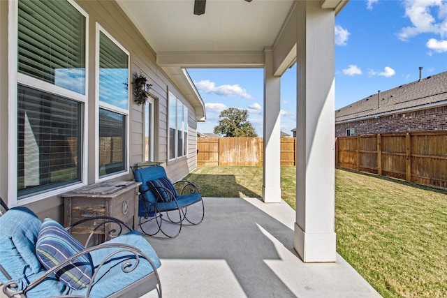 103 Samuel Blair Pass, Bastrop, TX 78602 - fenced backyard with a patio