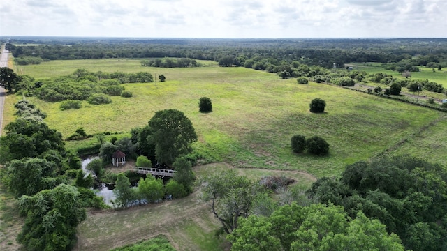 bird's eye view with a rural view