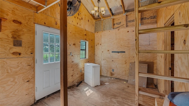 bathroom featuring a notable chandelier