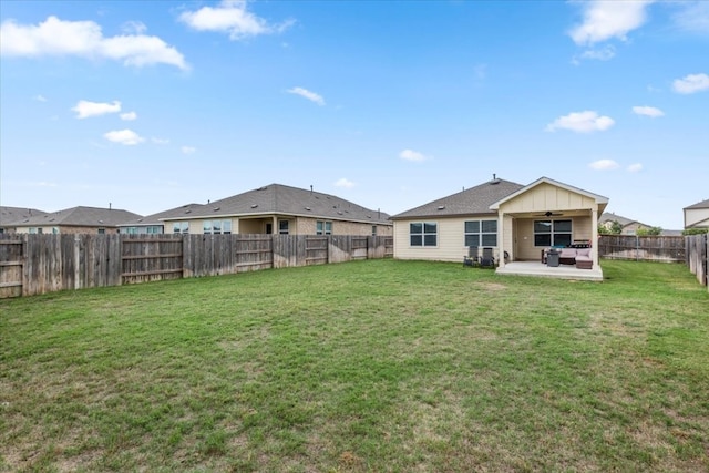 view of yard with a patio area