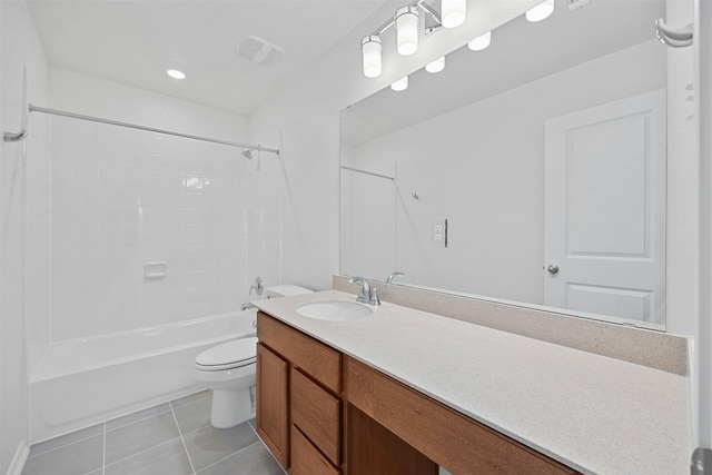 213 Skipping Stone Run, Georgetown, TX 78628 - full bathroom featuring vanity, tile patterned floors, and tub / shower combination