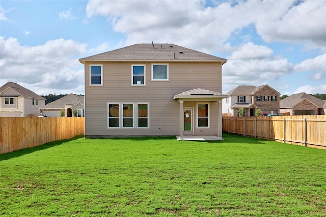 213 Skipping Stone Run, Georgetown, TX 78628 - rear view of property with a fenced backyard, a patio area, and a residential view