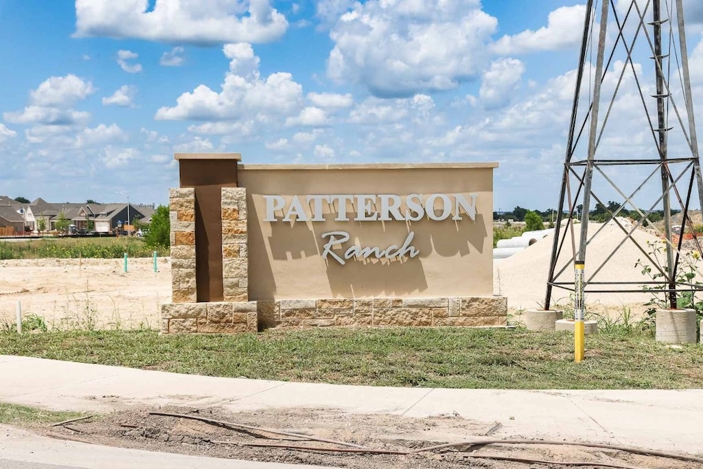 view of community sign