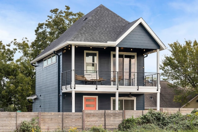 exterior space featuring a balcony