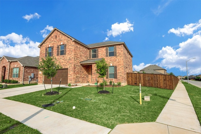 view of front of property featuring a front yard