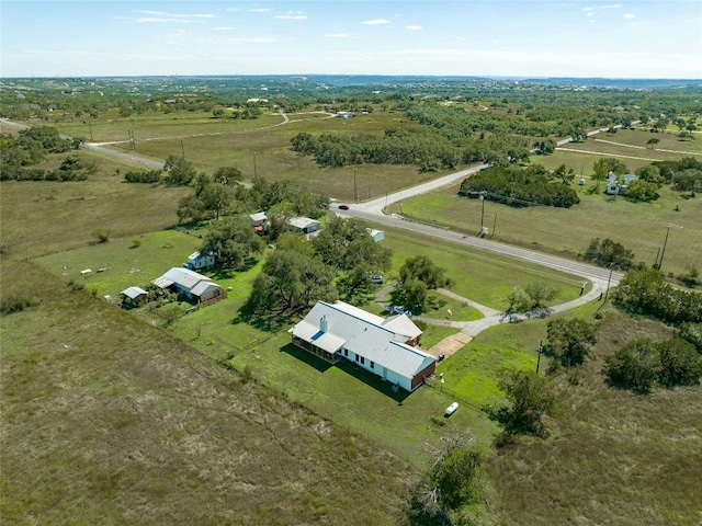 bird's eye view featuring a rural view