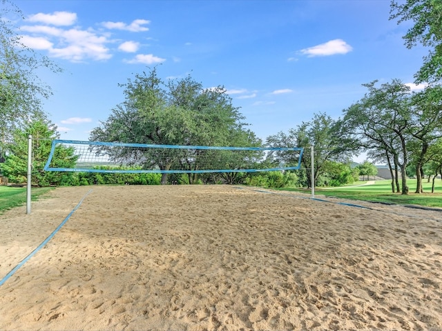 view of property's community featuring volleyball court