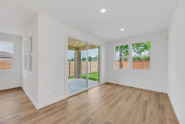 1004 Stonehill Dr, Georgetown, TX 78633 - spare room featuring light wood-style floors, recessed lighting, and baseboards
