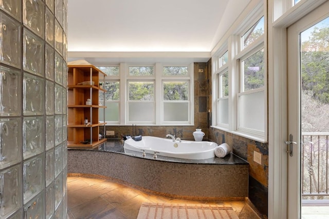 full bath featuring a garden tub