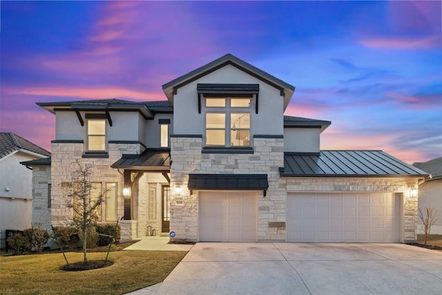 view of front of home featuring a garage