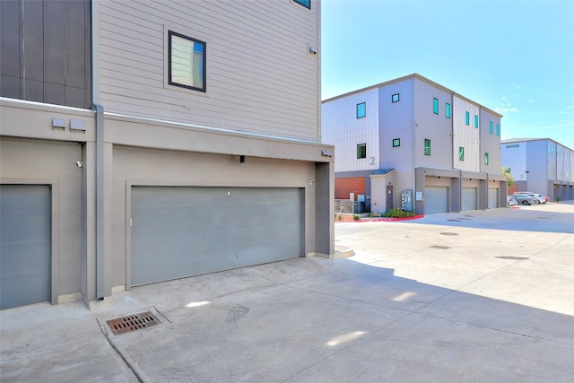 view of home's exterior with a garage