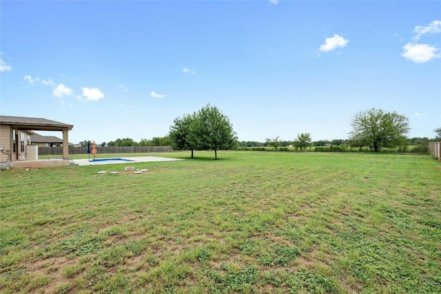 view of yard featuring a patio area and a gazebo