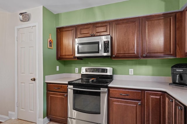 kitchen featuring appliances with stainless steel finishes