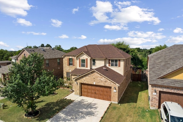 view of front of house with a front lawn