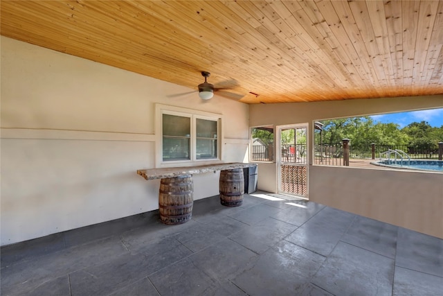 view of patio / terrace with ceiling fan