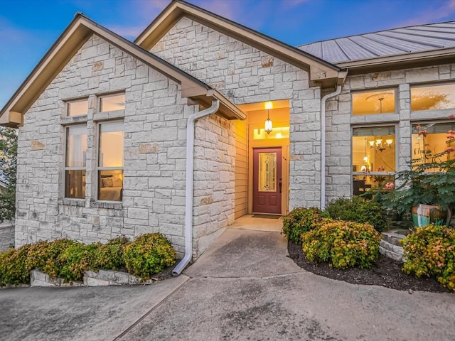 717 Fallow, Horseshoe Bay, TX 78657 - view of exterior entry featuring stone siding