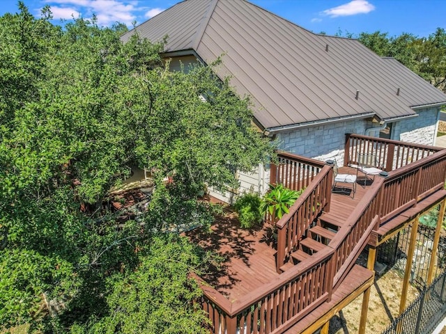717 Fallow, Horseshoe Bay, TX 78657 - wooden terrace featuring stairs